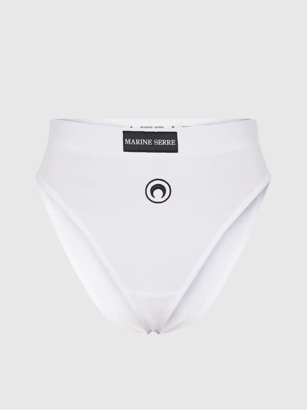 Marine Serre - MOON LOGO STRETCHED JERSEY HIGH-WAIST BRIEF - Picture 2 of 4